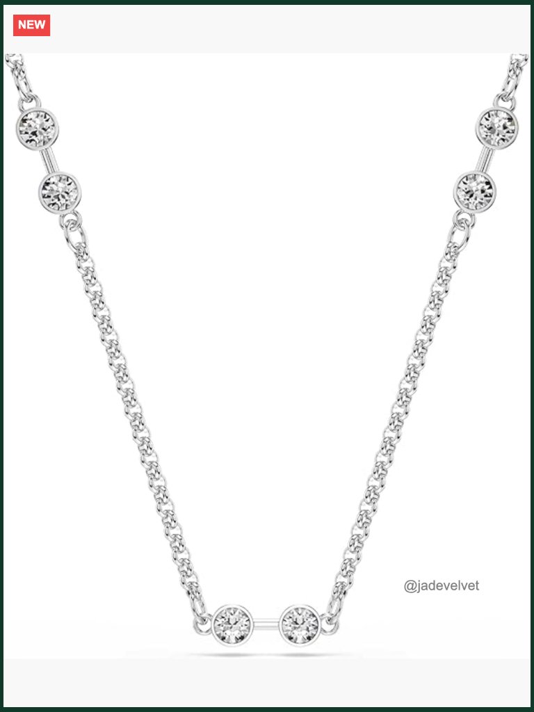 Crystal Pendant Necklace With Rolo Chain Lobster Claw